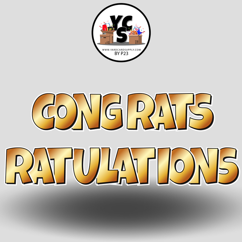 18" Congrats Tulations YCS FLASH® Quick Set