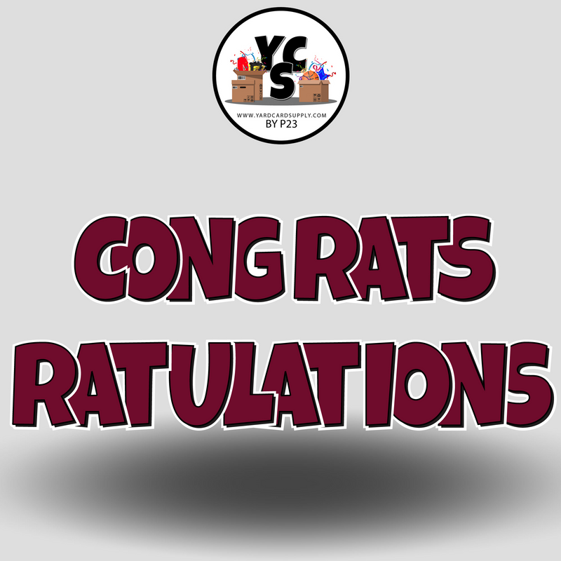18" Congrats Tulations YCS FLASH® Quick Set