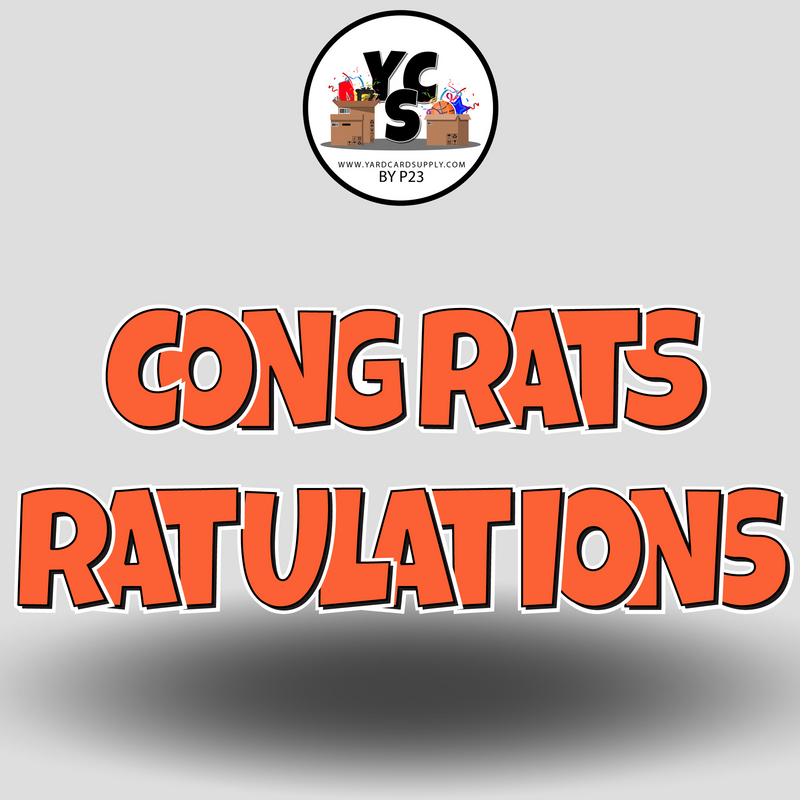 18" Congrats Tulations YCS FLASH® Quick Set
