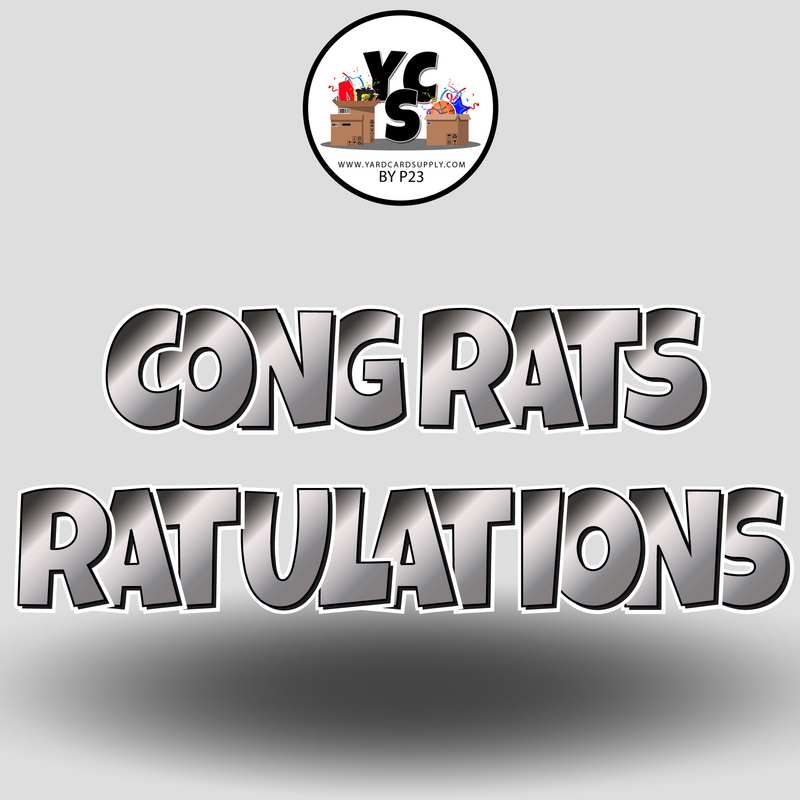 18" Congrats Tulations YCS FLASH® Quick Set