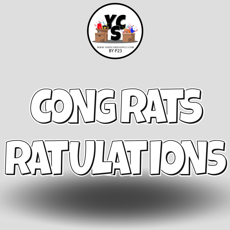 18" Congrats Tulations YCS FLASH® Quick Set