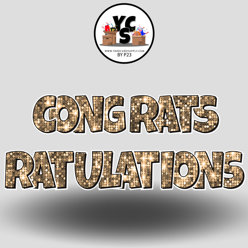 18" Congrats Tulations YCS FLASH® Quick Set