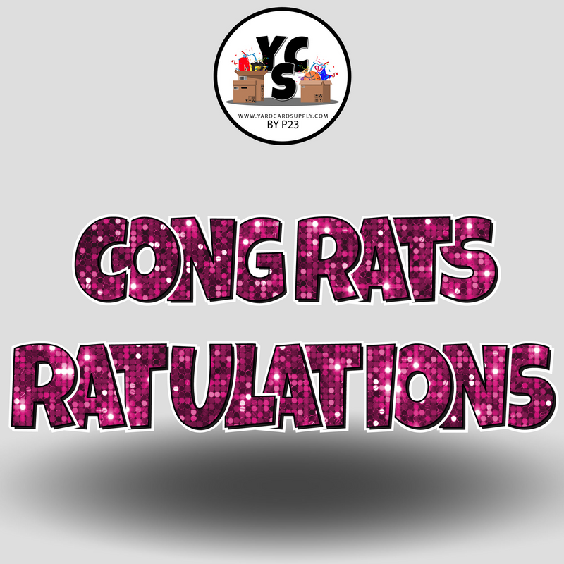 18" Congrats Tulations YCS FLASH® Quick Set