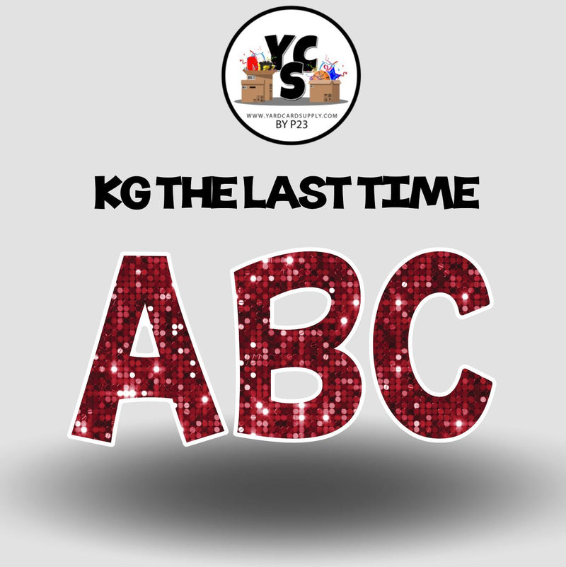 KG The Last Time 23 Inch SPARKLE ALPHABET Set