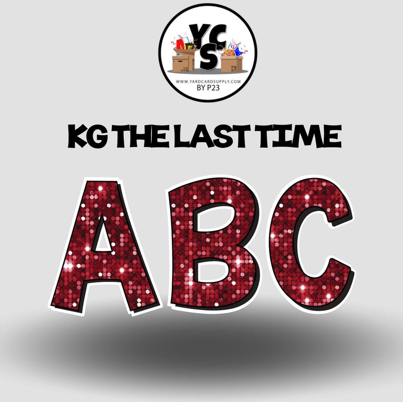 KG The Last Time 23 Inch SPARKLE ESSENTIAL LETTER & NUMBER Set