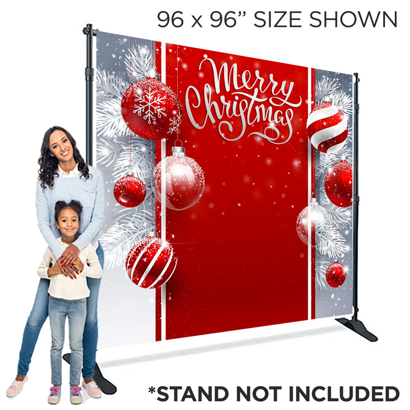 Merry Christmas Ornament Wallpaper Banner - Vinyl