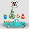 Christmas Vintage Truck Set - 80" wide