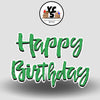 YCS FLASH® Quick Set Textured Cursive Happy Birthday