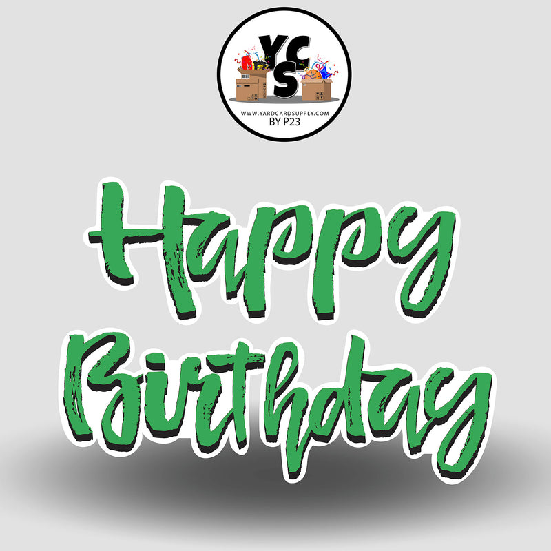 YCS FLASH® Quick Set Textured Cursive Happy Birthday