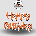 YCS FLASH® Quick Set Textured Cursive Happy Birthday