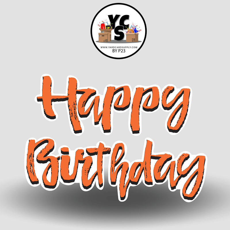 YCS FLASH® Quick Set Textured Cursive Happy Birthday