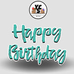 YCS FLASH® Quick Set Textured Cursive Happy Birthday
