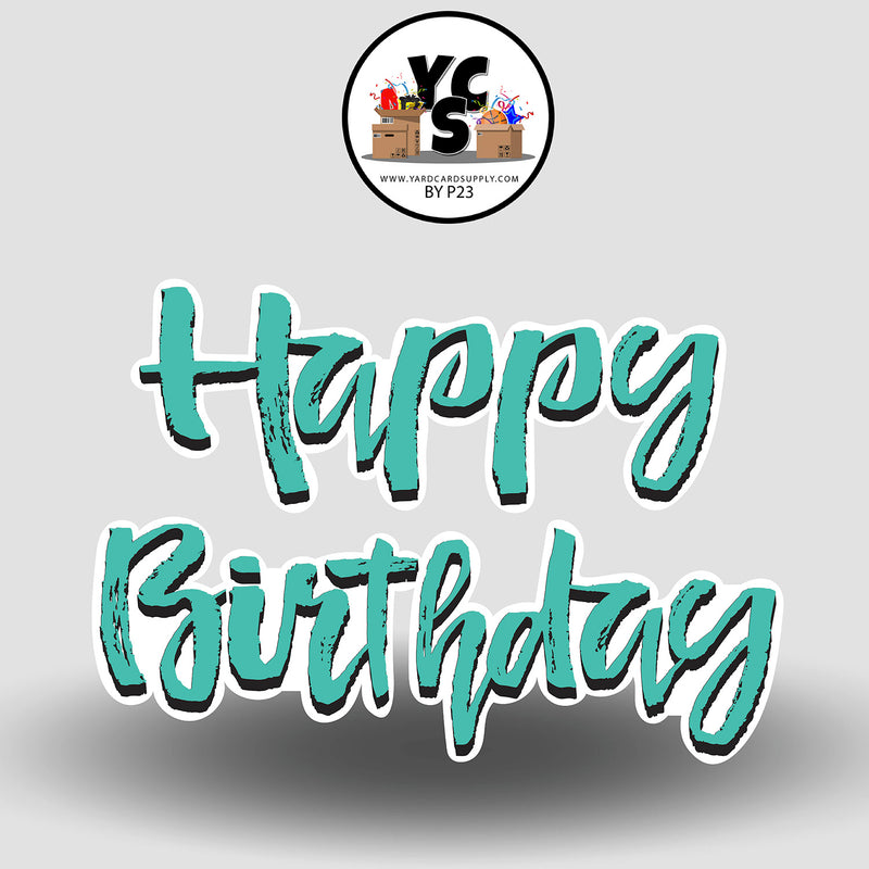 YCS FLASH® Quick Set Textured Cursive Happy Birthday