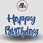 YCS FLASH® Quick Set Textured Cursive Happy Birthday