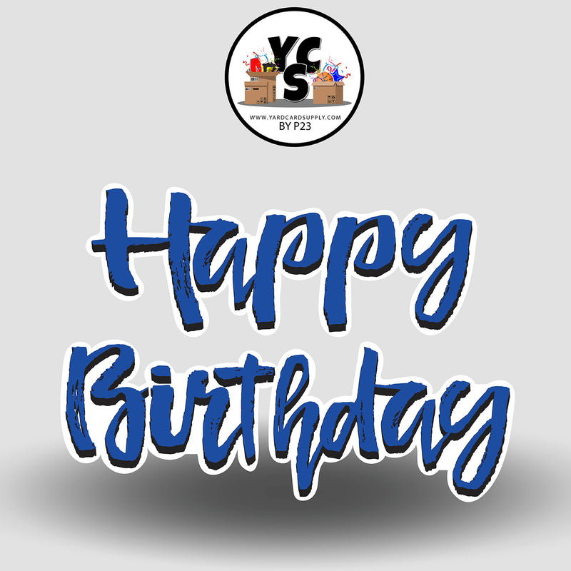 YCS FLASH® Quick Set Textured Cursive Happy Birthday