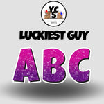 LUCKY GUY 18 Inch GLITTER  Vowel & Consonant Set