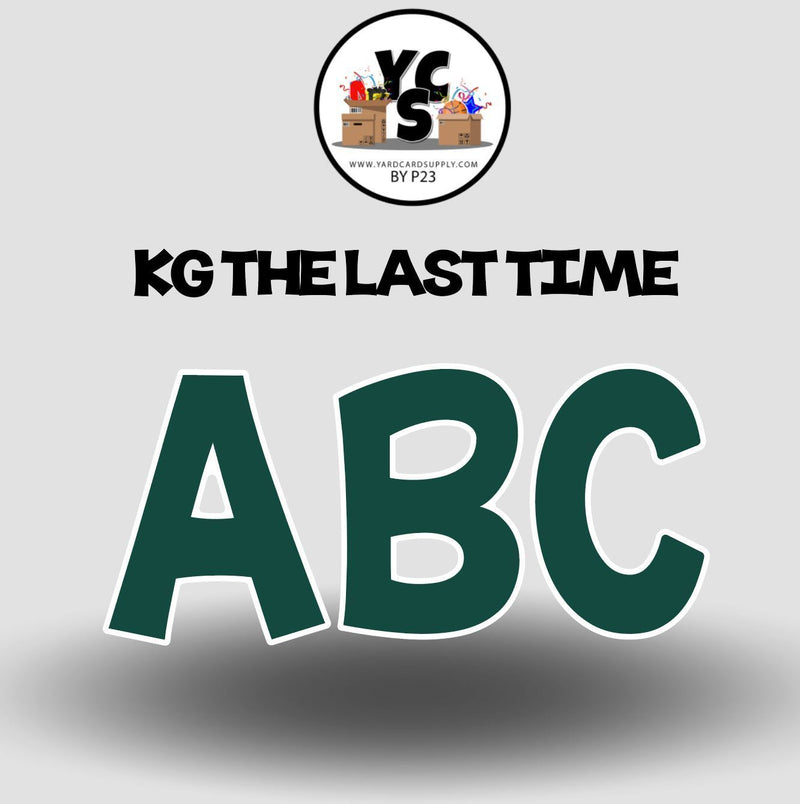 KG The Last Time 23 Inch SOLID ESSENTIAL LETTER & NUMBER Set