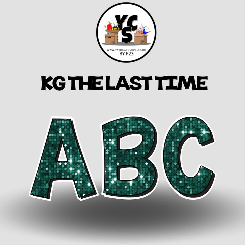KG The Last Time 18 Inch SPARKLE VOWEL & CONSONANT Set