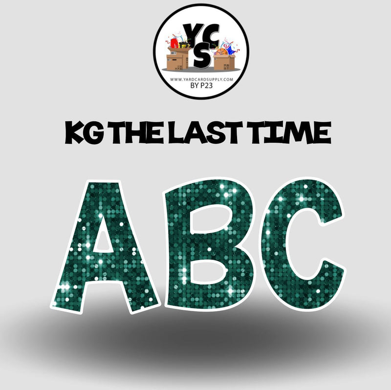 KG The Last Time 18 Inch SPARKLE ALPHABET Set
