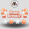 YCS FLASH® & Flair Happy Birthday Balloons and Stars Set