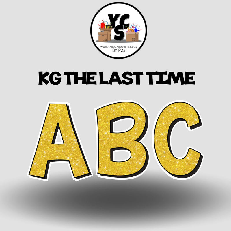 KG The Last Time 18 Inch GLITTER  ALPHABET SET