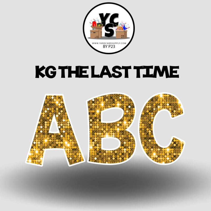 KG The Last Time 18 Inch SPARKLE VOWEL & CONSONANT Set