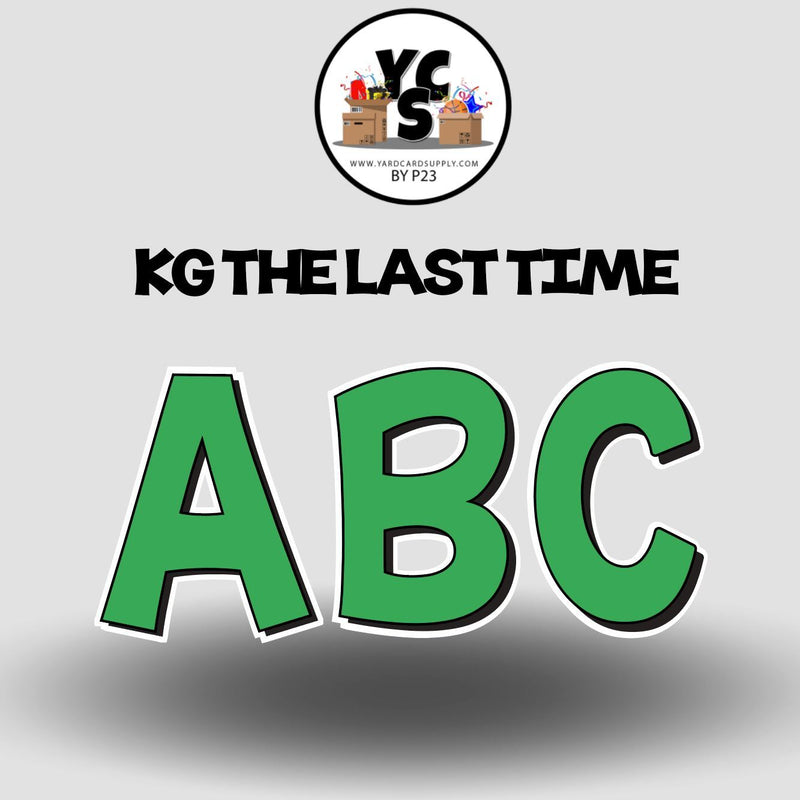 KG The Last Time 23 Inch SOLID ESSENTIAL LETTER & NUMBER Set