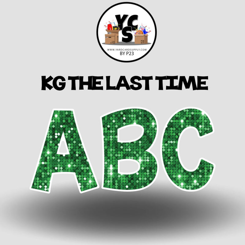 KG The Last Time 18 Inch SPARKLE VOWEL & CONSONANT Set