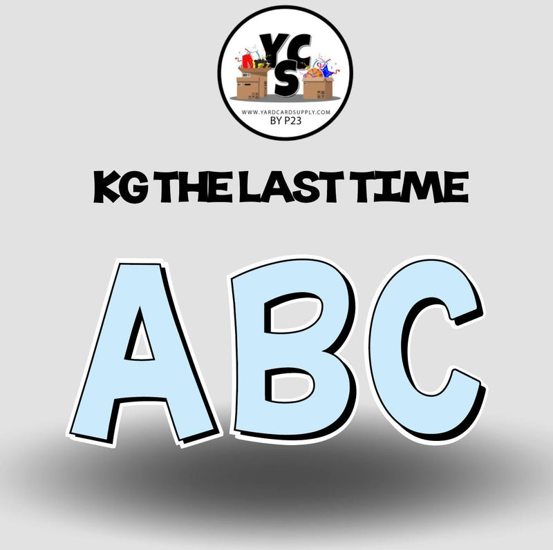KG The Last Time 23 Inch SOLID ESSENTIAL LETTER & NUMBER Set