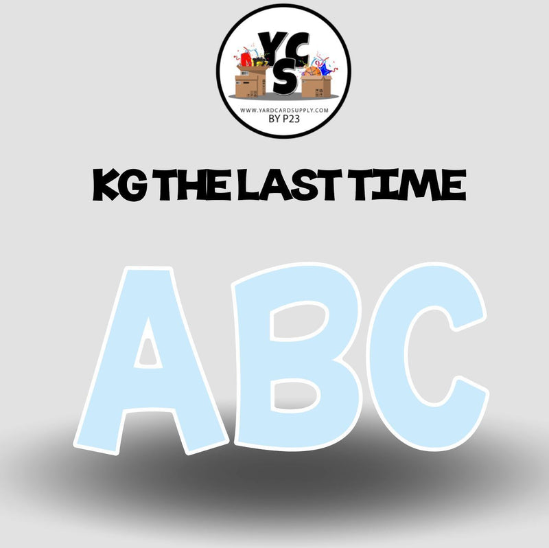 KG The Last Time 23 Inch SOLID ALPHABET Set