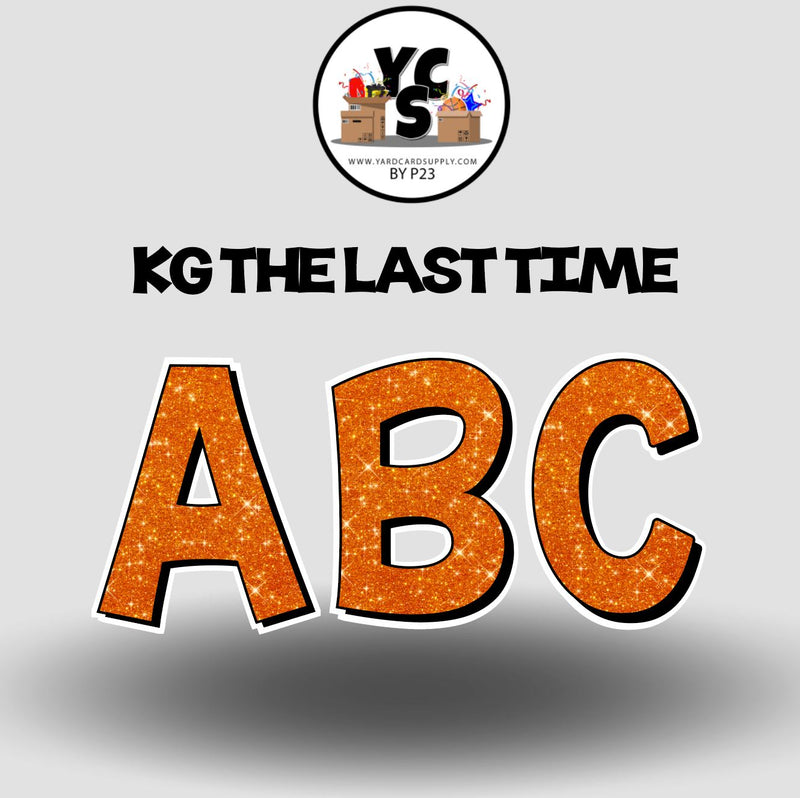 KG The Last Time 23 Inch GLITTER CONSONANT Set