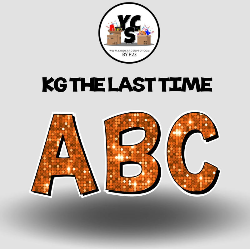 KG The Last Time 18 Inch SPARKLE VOWEL & CONSONANT Set