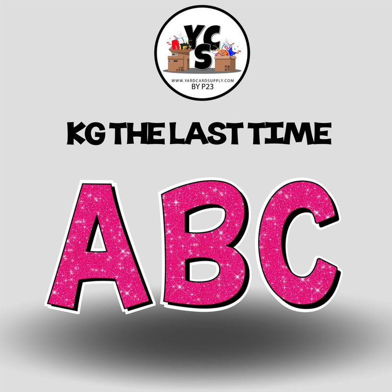 KG The Last Time 18 Inch GLITTER VOWEL & CONSONANT Set