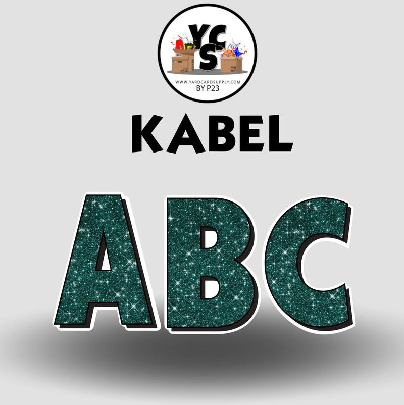 KABEL 23 Inch GLITTER VOWEL Set