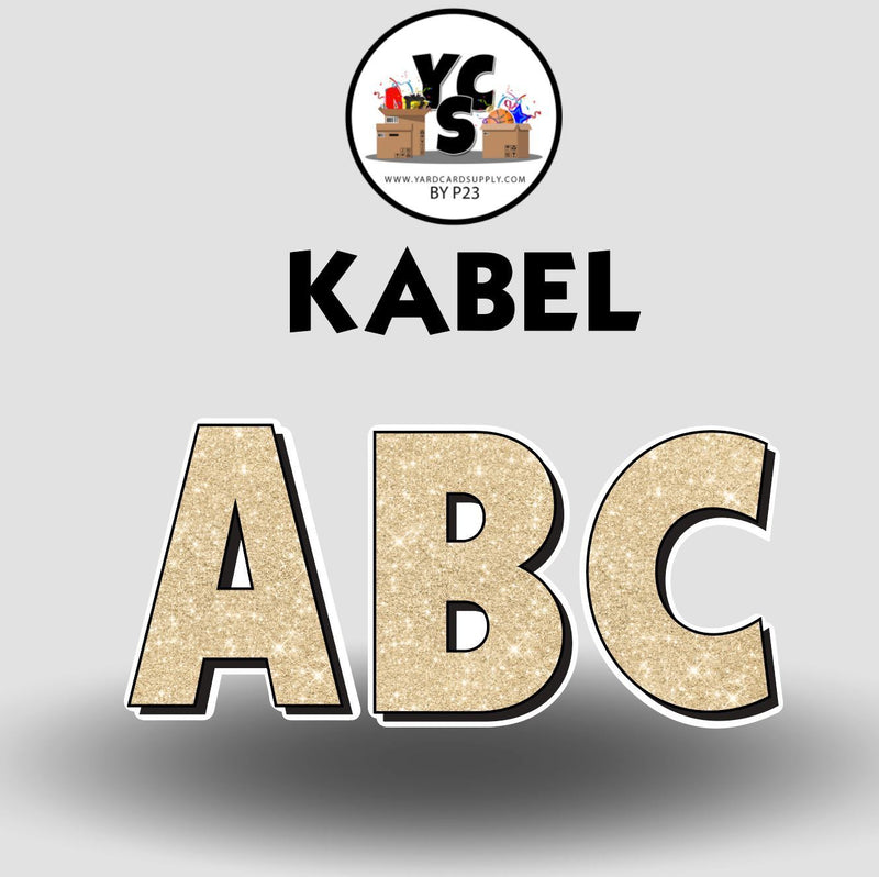 KABEL 23 Inch GLITTER VOWEL Set
