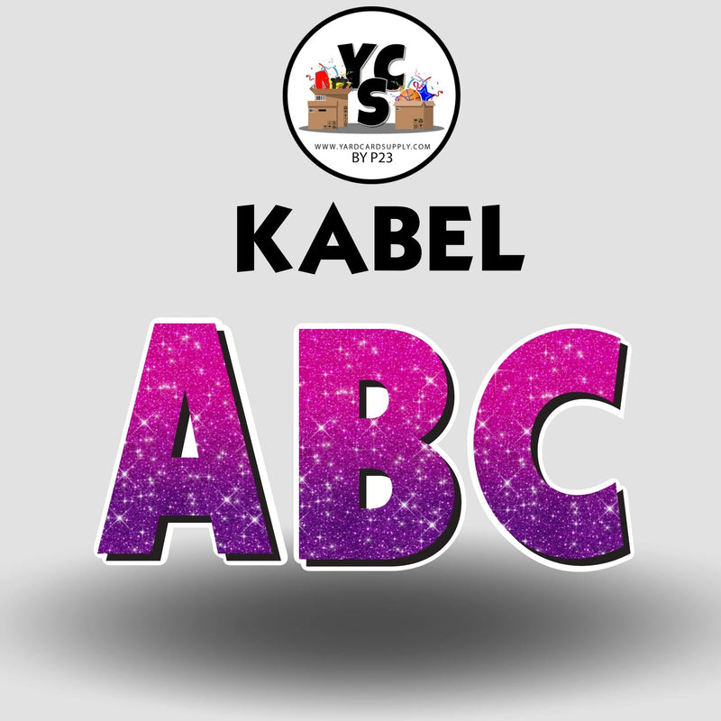 KABEL 23 Inch GLITTER VOWEL Set