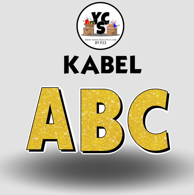 KABEL 23 Inch GLITTER VOWEL Set
