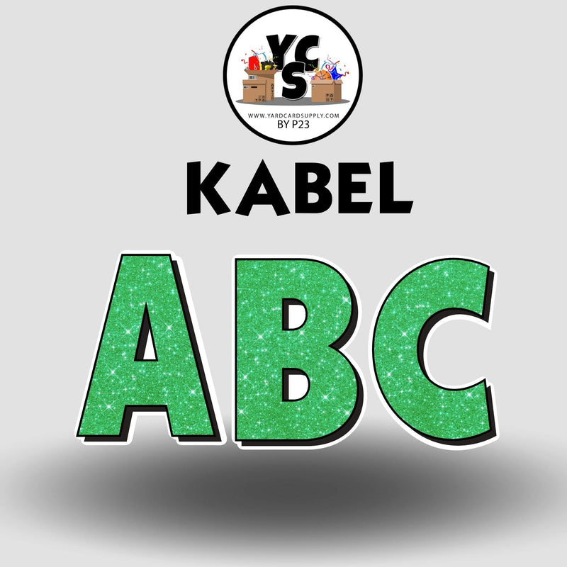 KABEL 23 Inch GLITTER VOWEL Set