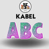 KABEL 23 Inch GLITTER VOWEL Set