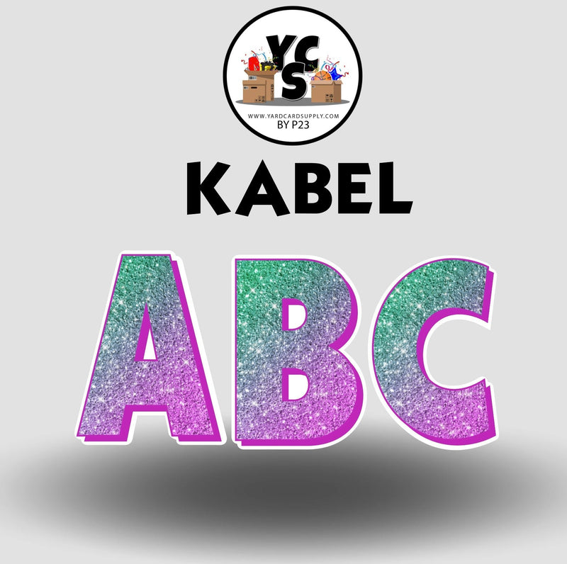 KABEL 23 Inch GLITTER VOWEL Set