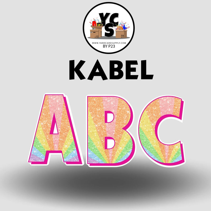 KABEL 23 Inch GLITTER VOWEL Set