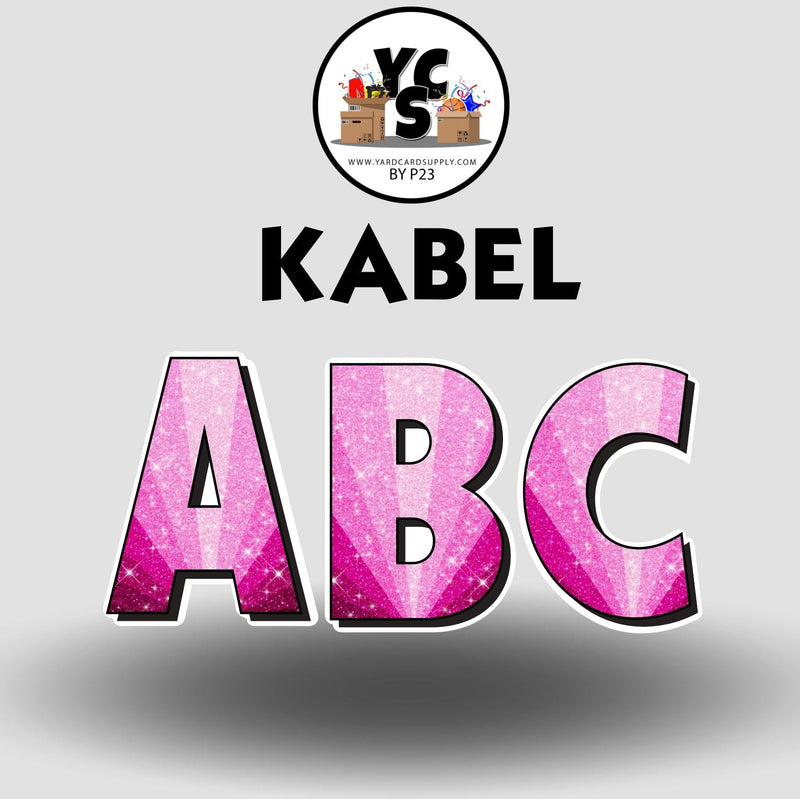 KABEL 23 Inch GLITTER VOWEL Set