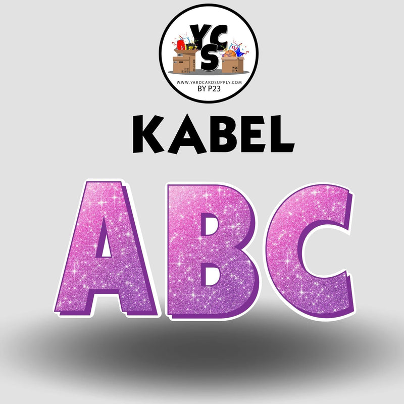 KABEL 23 Inch GLITTER VOWEL Set