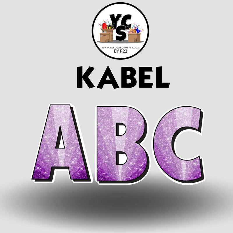 KABEL 23 Inch GLITTER VOWEL Set