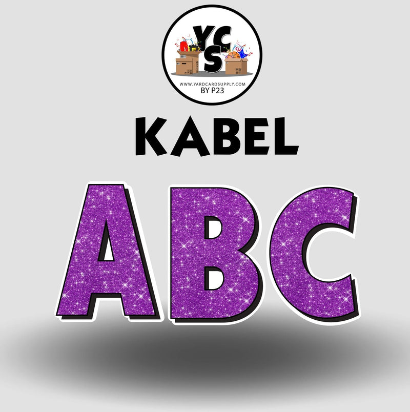 KABEL 23 Inch GLITTER VOWEL Set