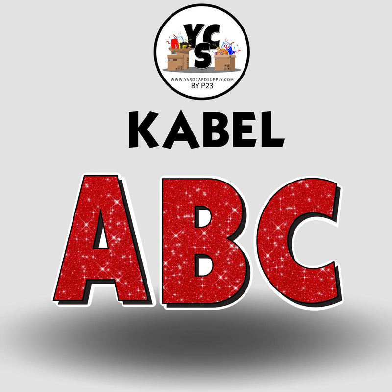 KABEL 23 Inch GLITTER VOWEL Set