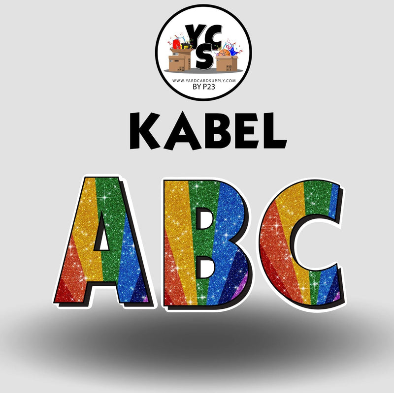 KABEL 23 Inch GLITTER VOWEL Set