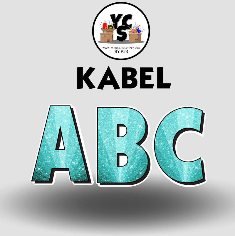 KABEL 23 Inch GLITTER VOWEL Set