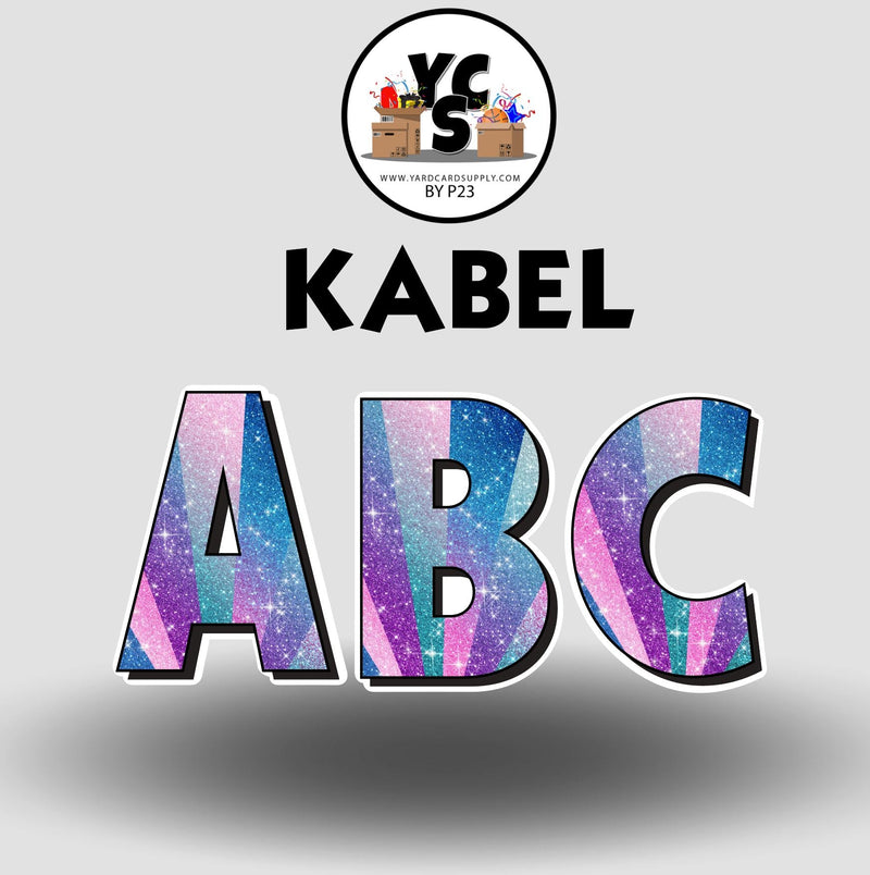 KABEL 23 Inch GLITTER CONSONANT Set