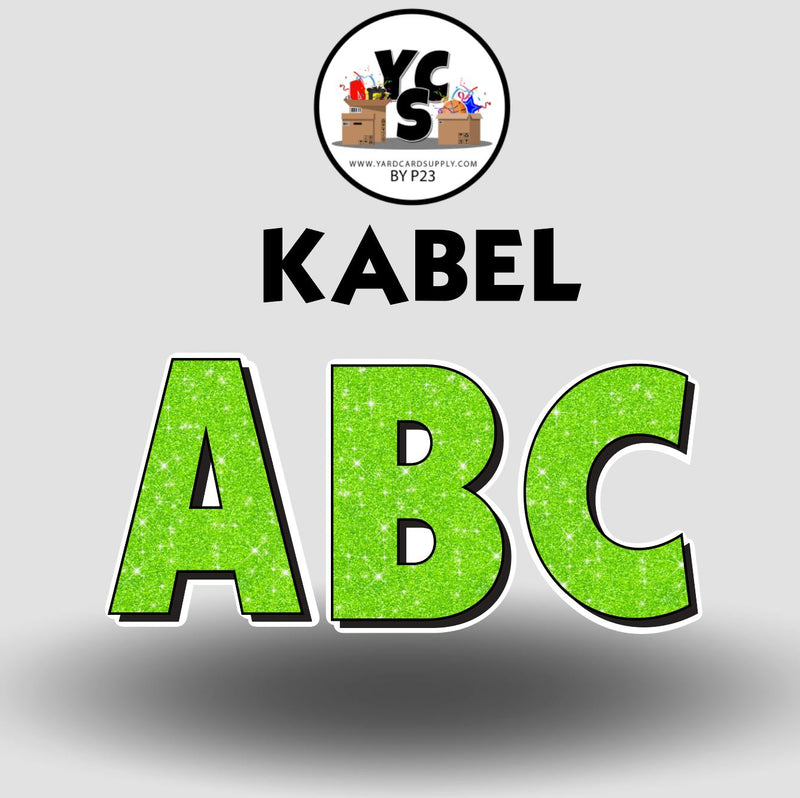 KABEL 23 Inch GLITTER VOWEL Set